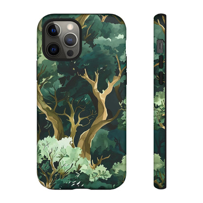 Forest Green Phone Case, Nature-Inspired Tough Cases, Eco-Friendly Gift, Outdoor Lover Accessory, Unique Phone Cover