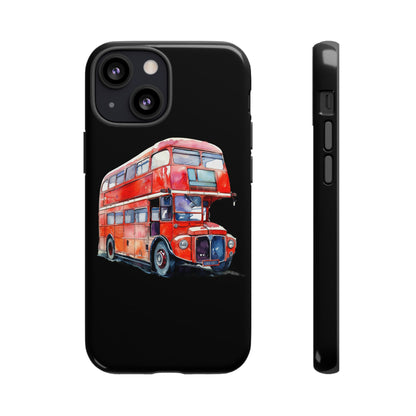 London Bus Phone Case, Tough iPhone Cover, Unique Gift for Travelers, Vintage Style Accessories, Holiday Present Idea