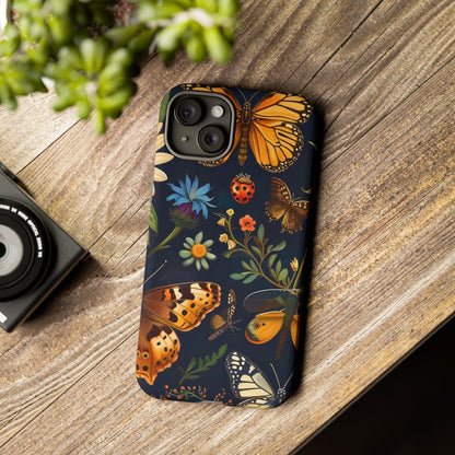 Nature-Inspired Phone Case | Floral Butterfly Design, Tough Phone Cover, Gift for Nature Lovers, Cute Butterfly Case, Home Decor