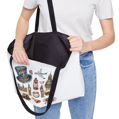 London Adventure Weekender Tote Bag, Travel Bag, Vacation Tote, Gift for Travelers, Stylish Carryall for Getaways
