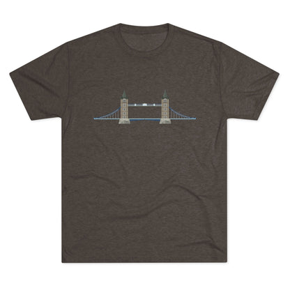 Tower Bridge - Iconic London Trendy Unisex Tri-Blend Crew Tee