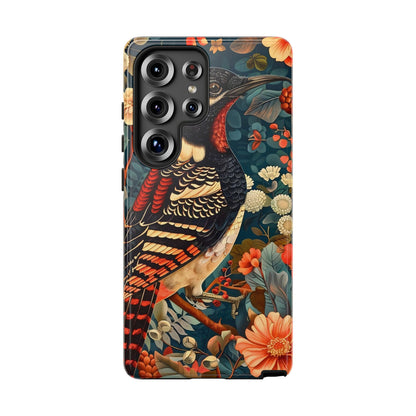 Nature-Inspired Phone Case with Floral Art, Tough Phone Cover, Protective Case, Gift for Nature Lovers, Unique Phone Accessory