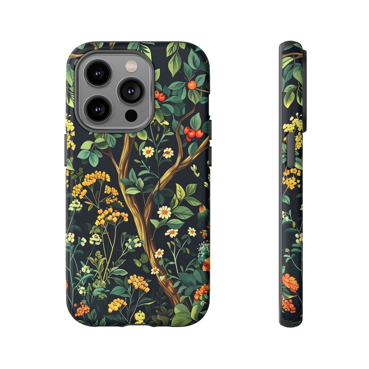 Floral iPhone Case, Nature Inspired Tough Case, Botanical Phone Cover, Eco-Friendly Gift, Unique Floral Design