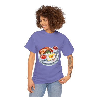 Unisex Heavy Cotton Tee - Fish, Chips, and Beyond - The Best of British Food
