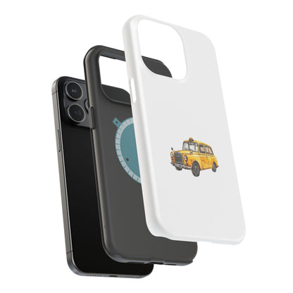 New York Taxi Magnetic Phone Case, Cute Gift for NYC Lovers, Travel Accessories, Unique Phone Cover, Durable Tough Case