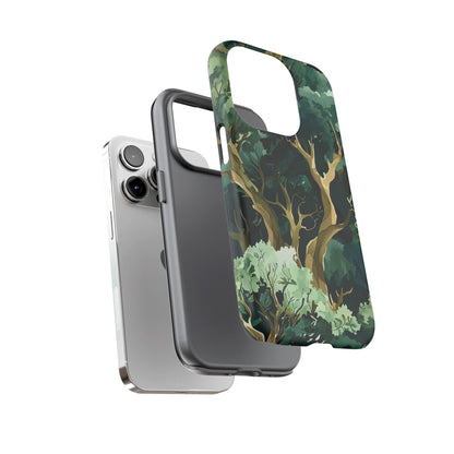 Forest Green Phone Case, Nature-Inspired Tough Cases, Eco-Friendly Gift, Outdoor Lover Accessory, Unique Phone Cover