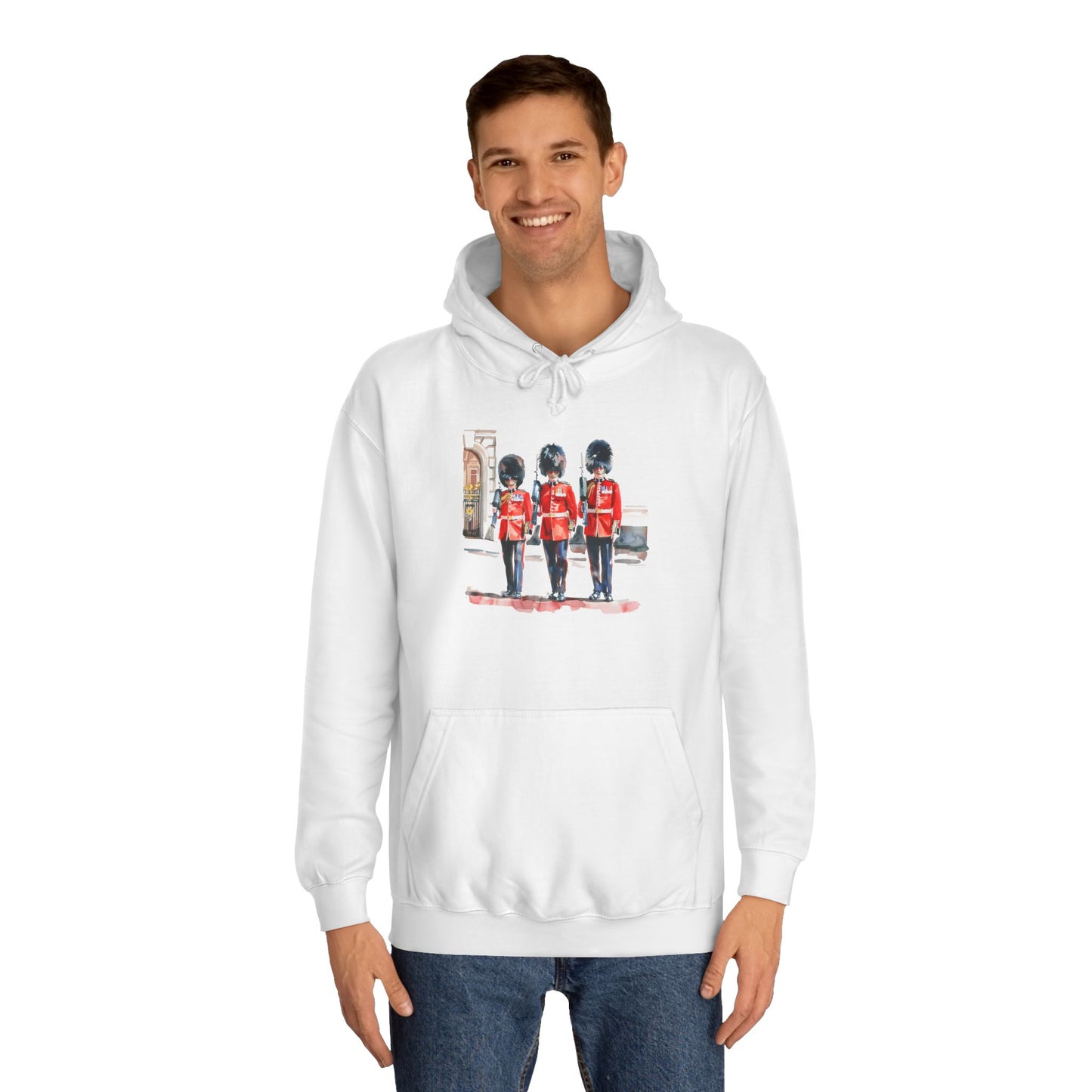 Unisex College Hoodie - British Soldier - Classic Military Elegance and Honorable