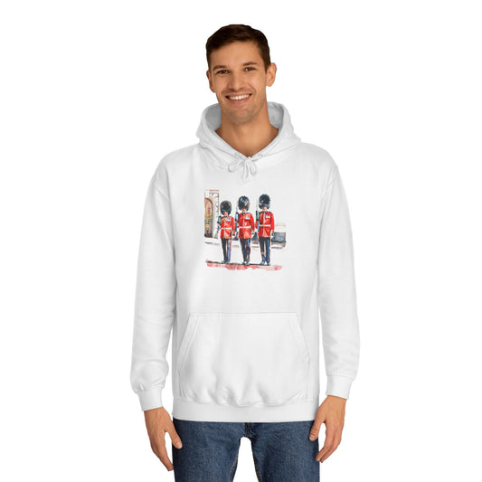 Unisex College Hoodie - British Soldier - Classic Military Elegance and Honorable