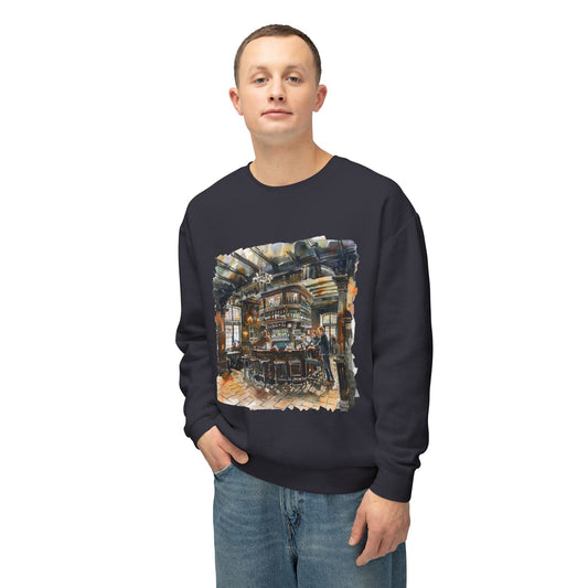 Unisex Lightweight Crewneck Sweatshirt - Cozy British Pub