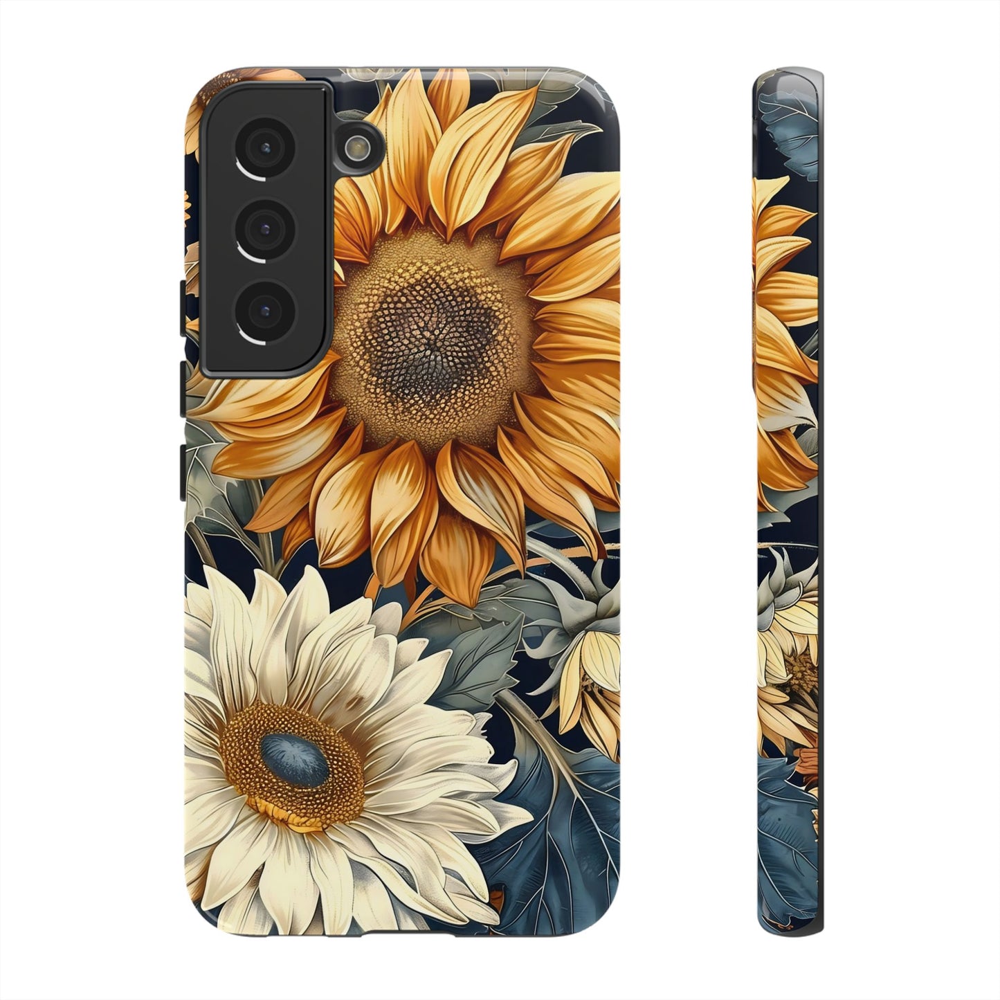 Floral Phone Case for Tough Cases, Sunflower Design, Nature Lover Gift, Birthday Present, Eco-Friendly Accessories, Summer Vibes