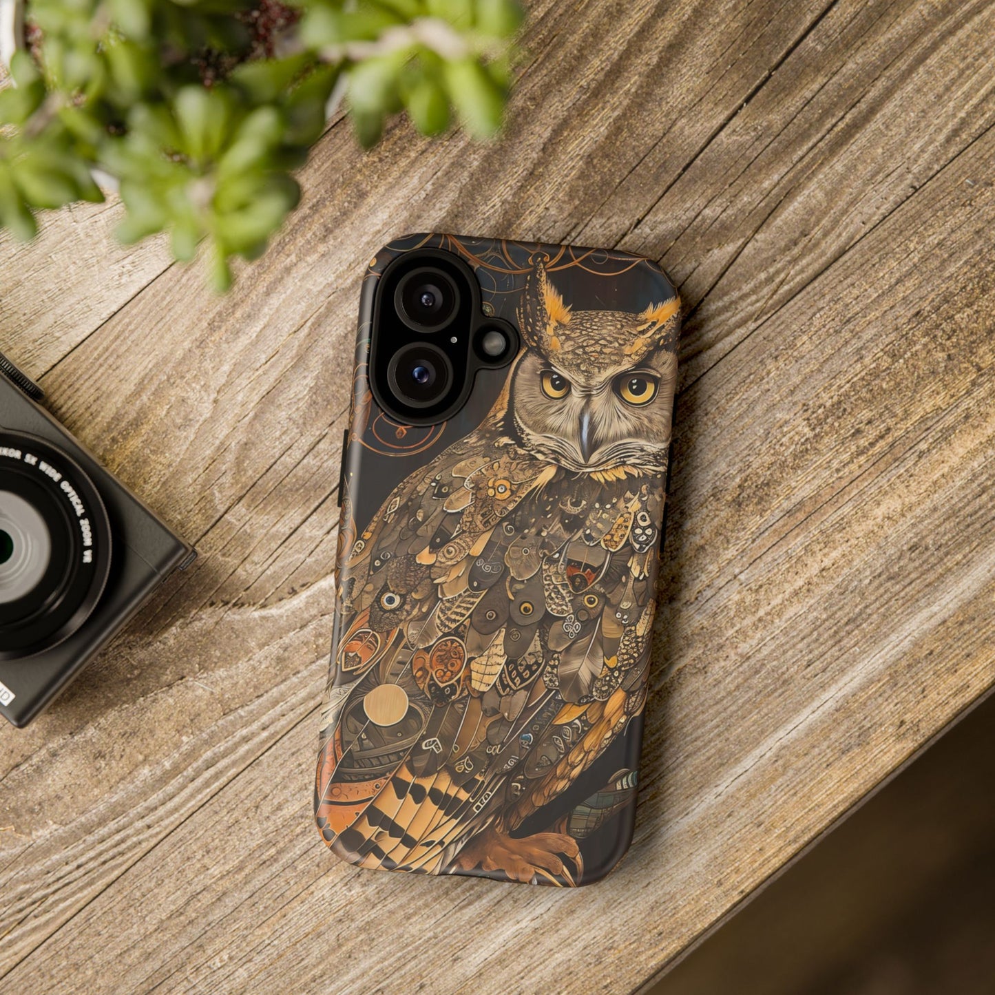 Owl Phone Case, Tough Cases for Nature Lovers, Artistic Owl Design, Bird Phone Cover, Unique Gift for Wildlife Enthusiasts