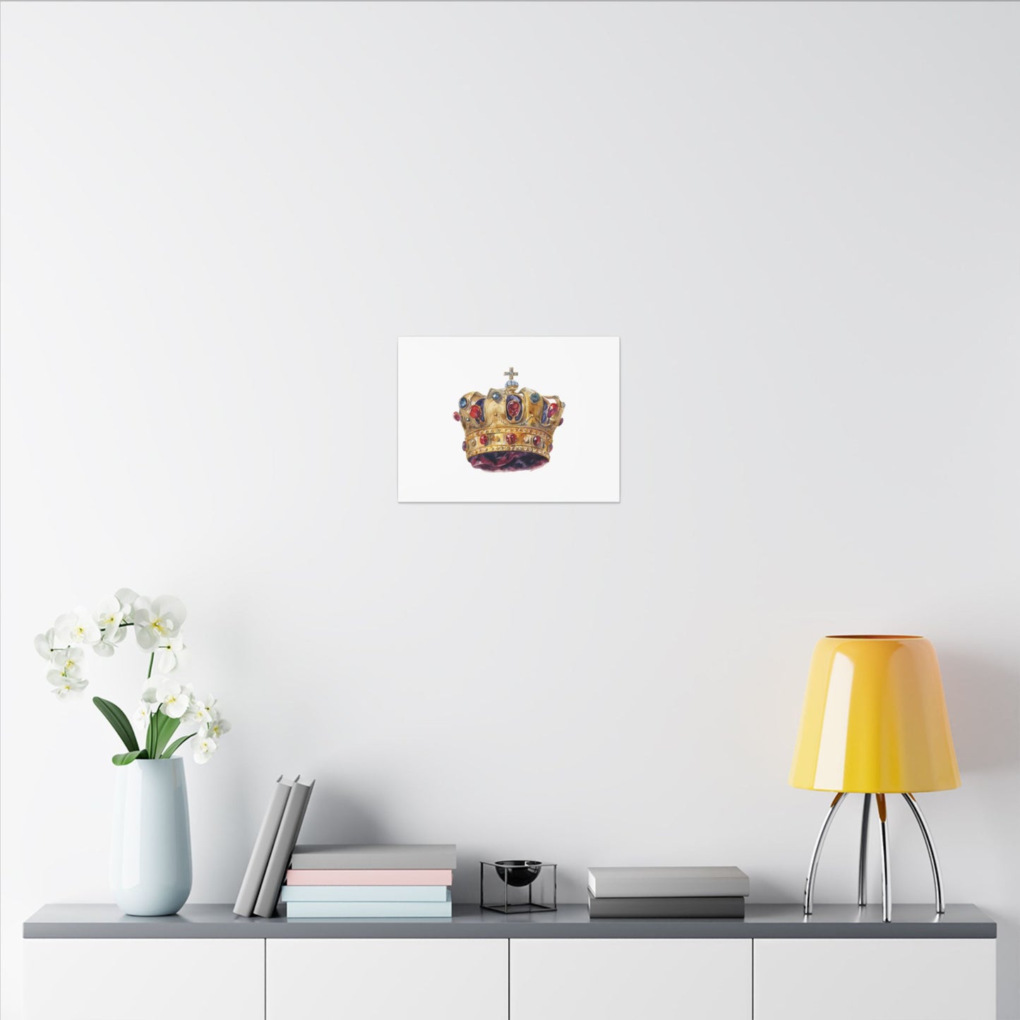 Crown Art Print, Royal Wall Decor, Matched for Home or Office, Gift for Art Lovers, Unique Royalty Artwork