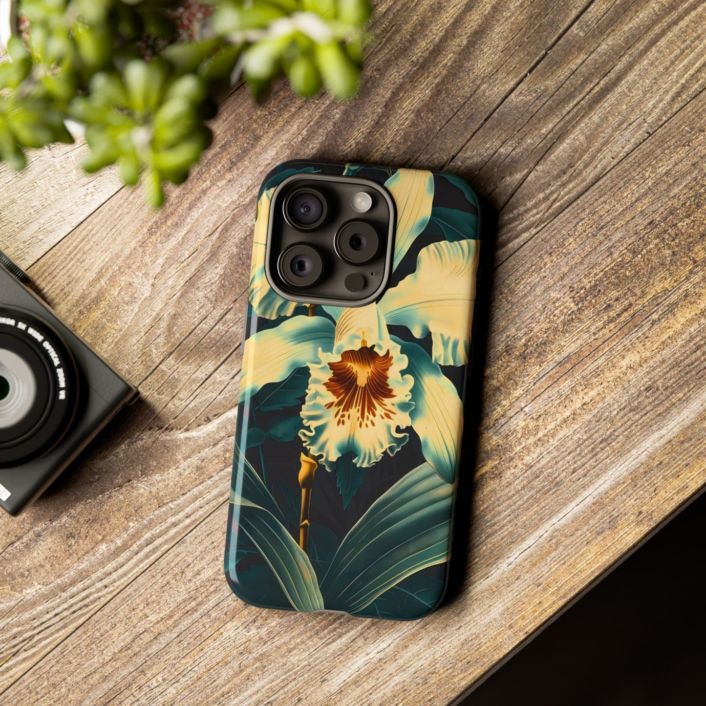 Floral Phone Case - Tough Cases with Orchid Design, Durable Smartphone Cover for Nature Lovers, Floral Gift for Her, Botanical [...]