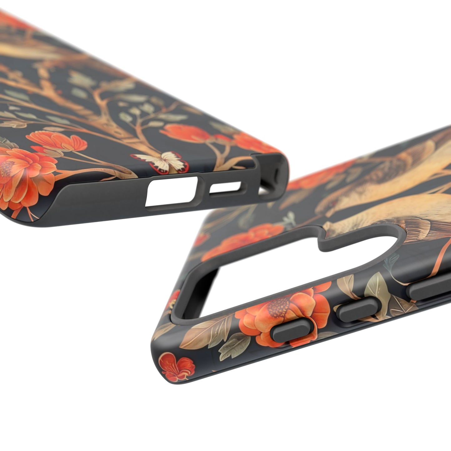 Floral Phone Case – Tough Cases with Bird Design, Unique Gift for Nature Lovers, Stylish Tech Accessory, Phone Cover, Artistic Case