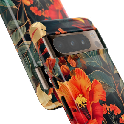 Tough Floral Phone Case | Tropical Vibe, Gift for Nature Lovers, Summer Beach Accessory, Floral Pattern, Trendy Phone Accessories