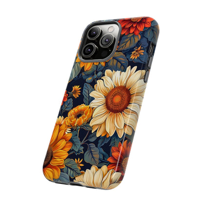 Floral Tough Phone Case | Sunflower Design, iPhone Cover, Protective Case, Gifts for Her, Floral Phone Accessory