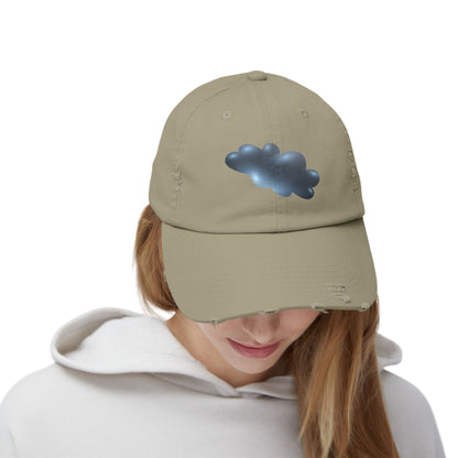 Distressed Cloud Cap - Casual Style for Outdoor Adventures, Gift for Nature Lovers, Trendy Accessories, Summer Fashion, Everyday Wear
