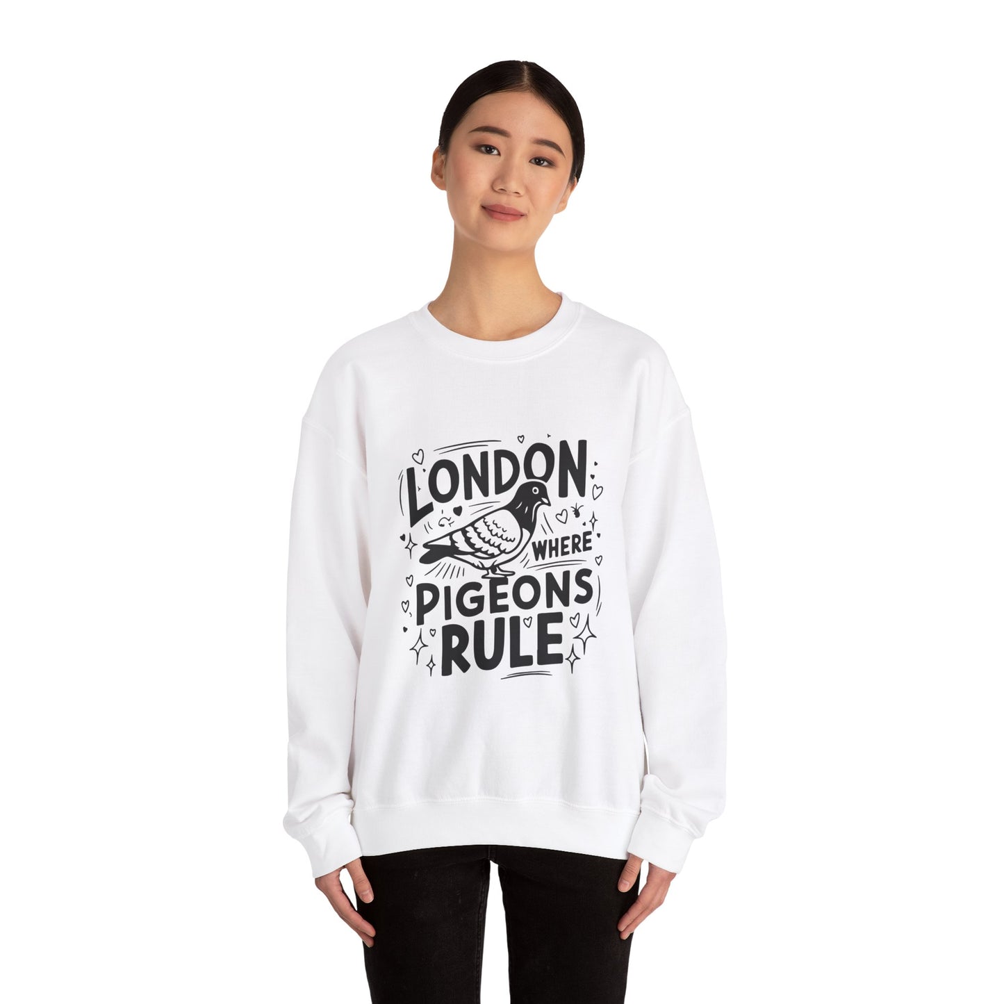 Unisex Heavy Blend™ Crewneck Sweatshirt - Pigeons Rule in London