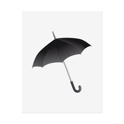 Minimalist Umbrella Wall Art, Chic Home Decor Print, Stylish Poster, Rental Friendly Artwork, Black Umbrella Decor