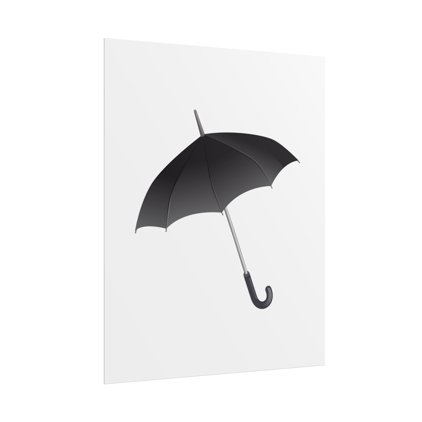 Minimalist Umbrella Wall Art, Chic Home Decor Print, Stylish Poster, Rental Friendly Artwork, Black Umbrella Decor