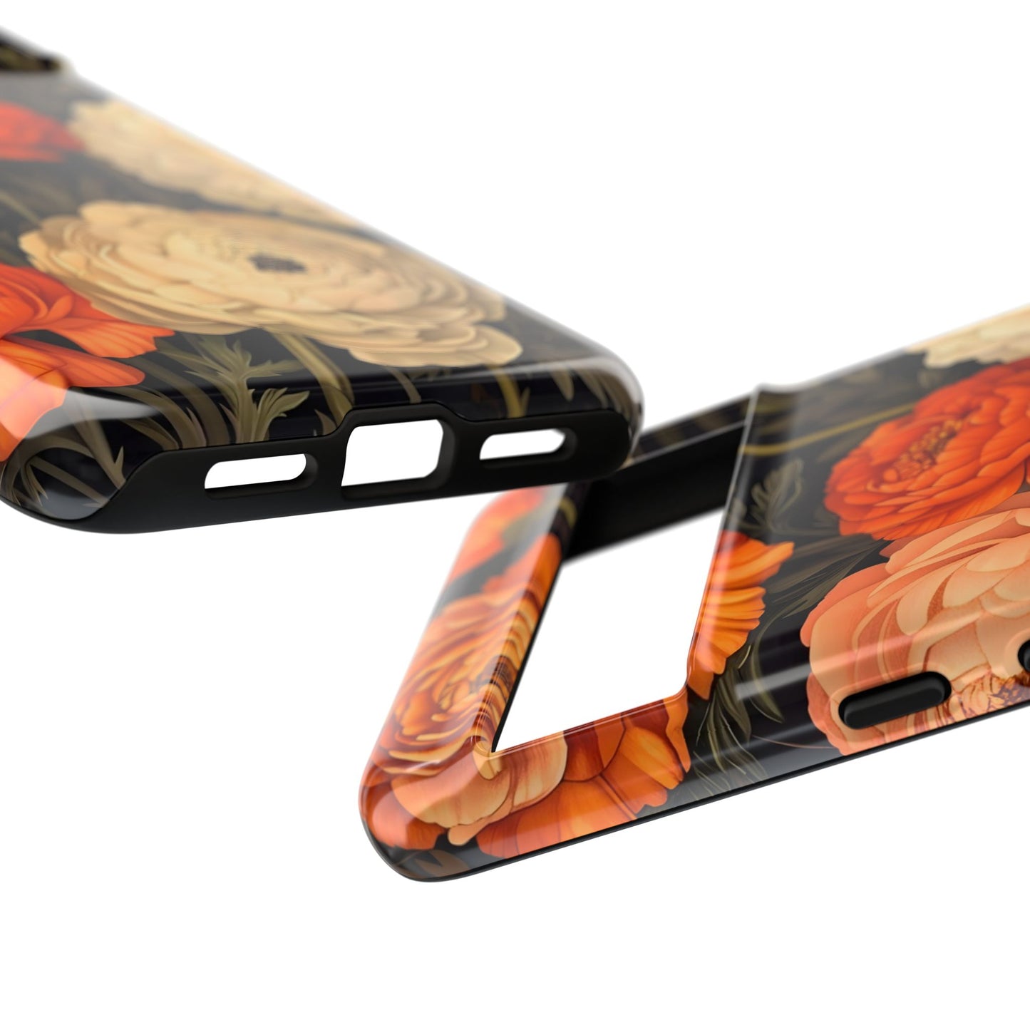 Floral Phone Case with Tough Protection, Blooming Ranunculus Design, Durable Cover, Gift for Flower Lovers, Eco-Friendly Phone Accessory