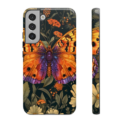 Butterfly Phone Case, Tough Cases for Nature Lovers, Vibrant Floral Design, Gift for Her, Cute Phone Accessories, Butterfly Artwork