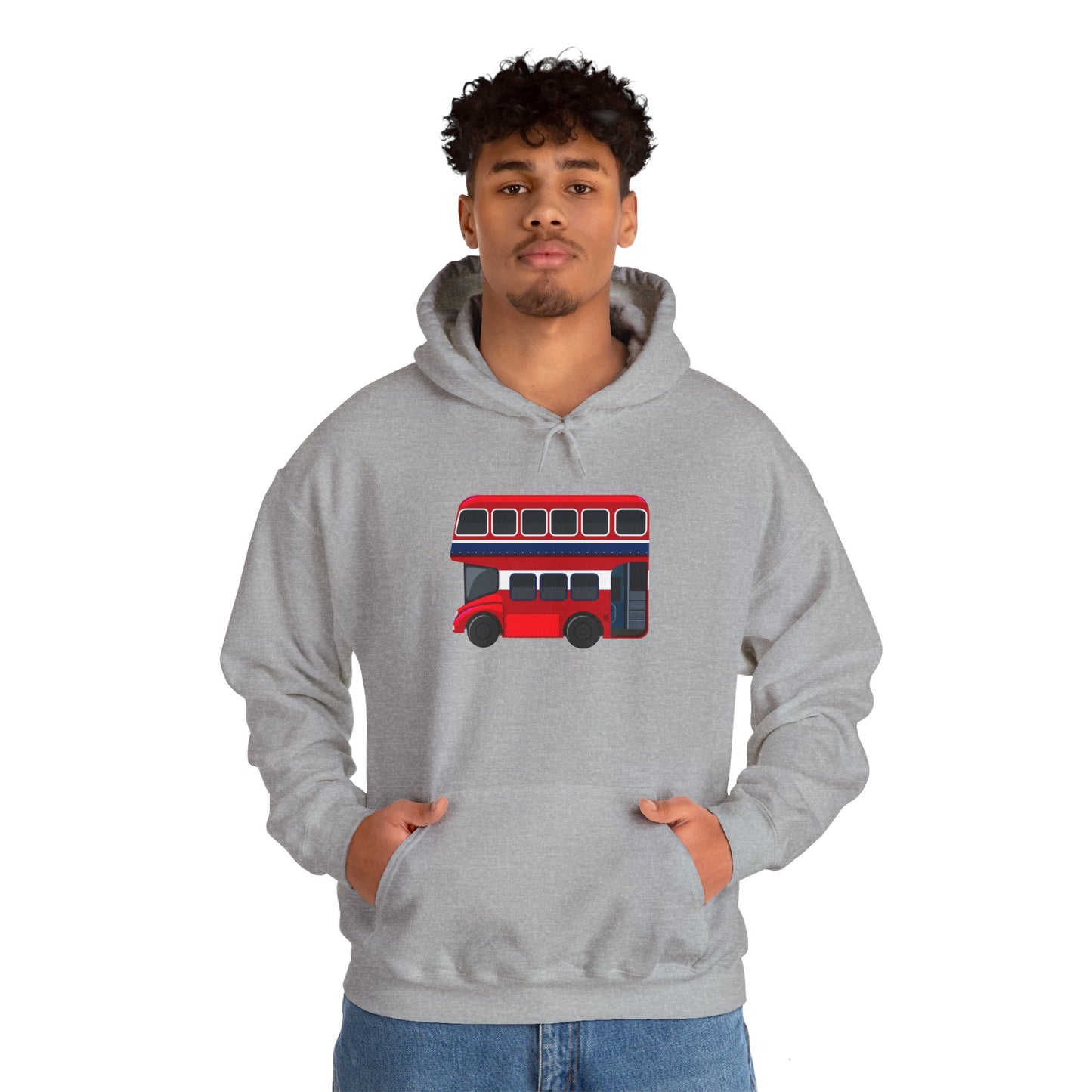 Unisex Heavy Blend™ Hooded Sweatshirt - Iconic London Red Bus