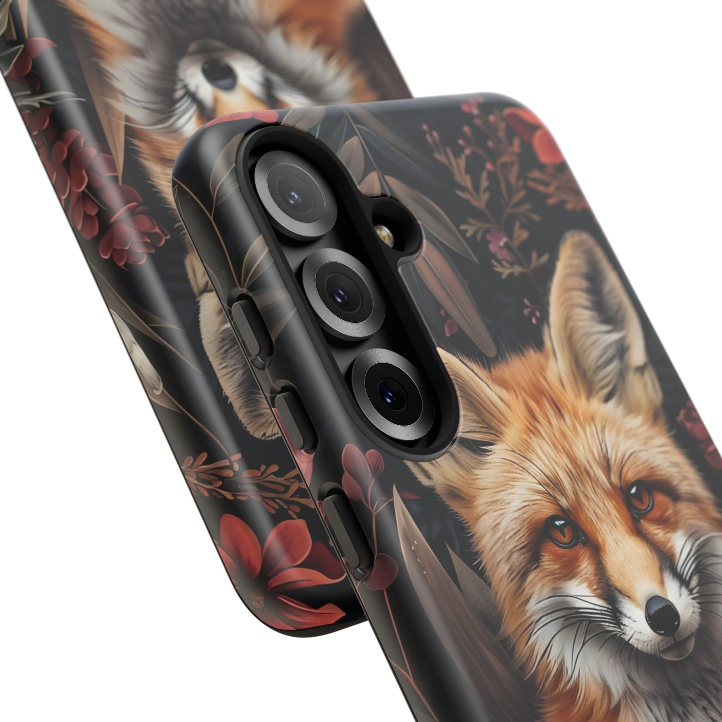 Fox Floral Phone Case, Tough Cases for Animal Lovers, Nature Themed Gift, Cute Phone Cover, Wild Fox Protector