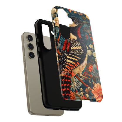 Nature-Inspired Phone Case with Floral Art, Tough Phone Cover, Protective Case, Gift for Nature Lovers, Unique Phone Accessory