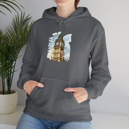 Unisex Heavy Blend™ Hooded Sweatshirt - Timeless Icon - The UK’s Famous Clock Tower