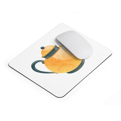 Cheerful Teapot Mouse Pad, Fun Office Accessory, Gift for Tea Lovers, Cute Desk Decor, Personalized Mouse Pad