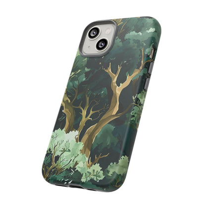 Forest Green Phone Case, Nature-Inspired Tough Cases, Eco-Friendly Gift, Outdoor Lover Accessory, Unique Phone Cover