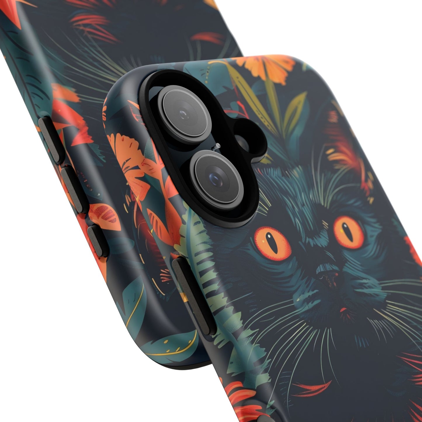 Feline Jungle iPhone Case - Tough and Unique Cat Design, Pet Lover Gift, Animal Phone Accessory, Nature Inspired, Halloween Style