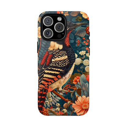 Nature-Inspired Phone Case with Floral Art, Tough Phone Cover, Protective Case, Gift for Nature Lovers, Unique Phone Accessory