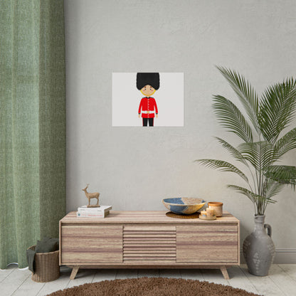 Adorable British Soldier Rolled Posters, Kids Room Decor, Unique Gift, Nursery Art, Educational Wall Art