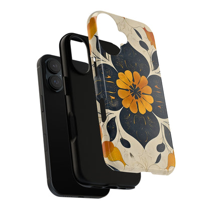 Floral Phone Case - Tough Cases, Botanical iPhone Cover, Vintage Flower Design, Durable Smartphone Protection, Unique Gift Idea