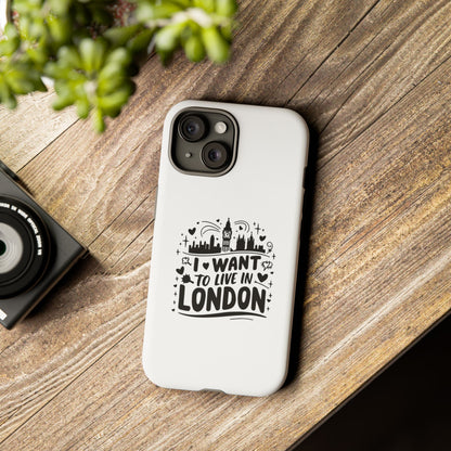 London-Themed Tough Phone Case - Chic & Stylish Protection