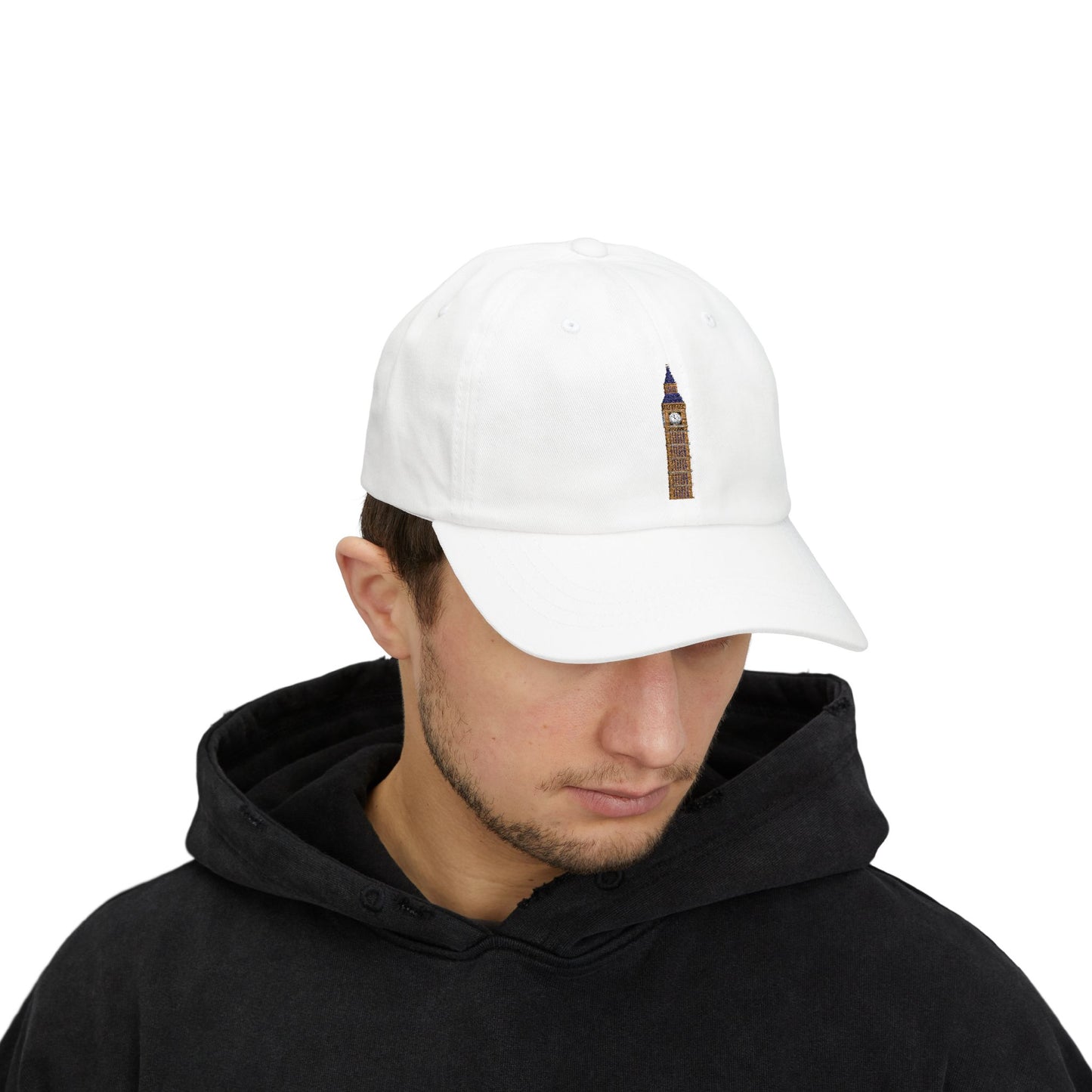 Classic White Dad Cap with London Big Ben Embroidery, Casual Dad Hat, Vintage Style Baseball Cap, Perfect Gift for Father's Day, [...]