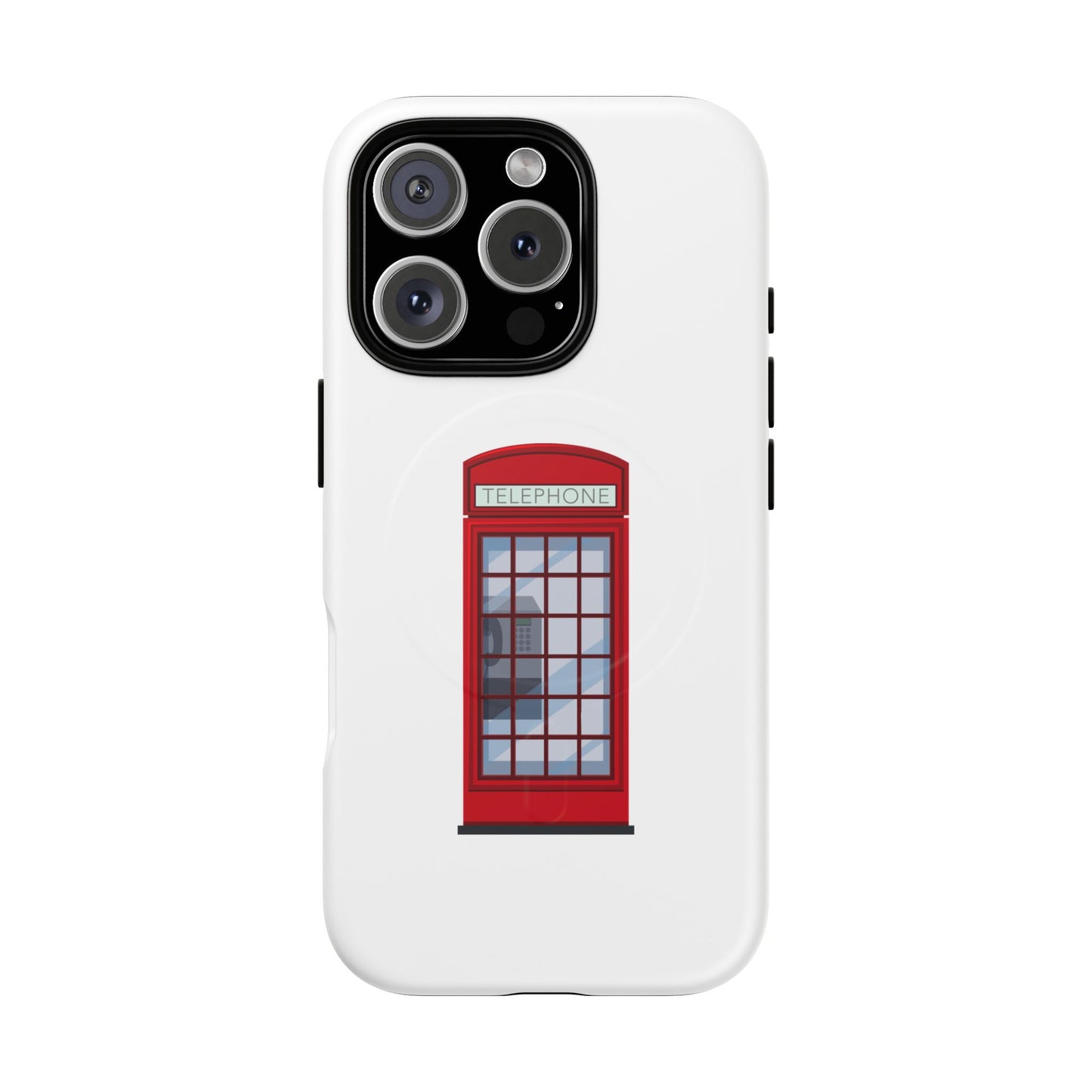 Vintage Phone Booth Magnetic Case, Tough Phone Cover, Unique Gift for Travelers, Retro Phone Accessories, Fun Custom Case