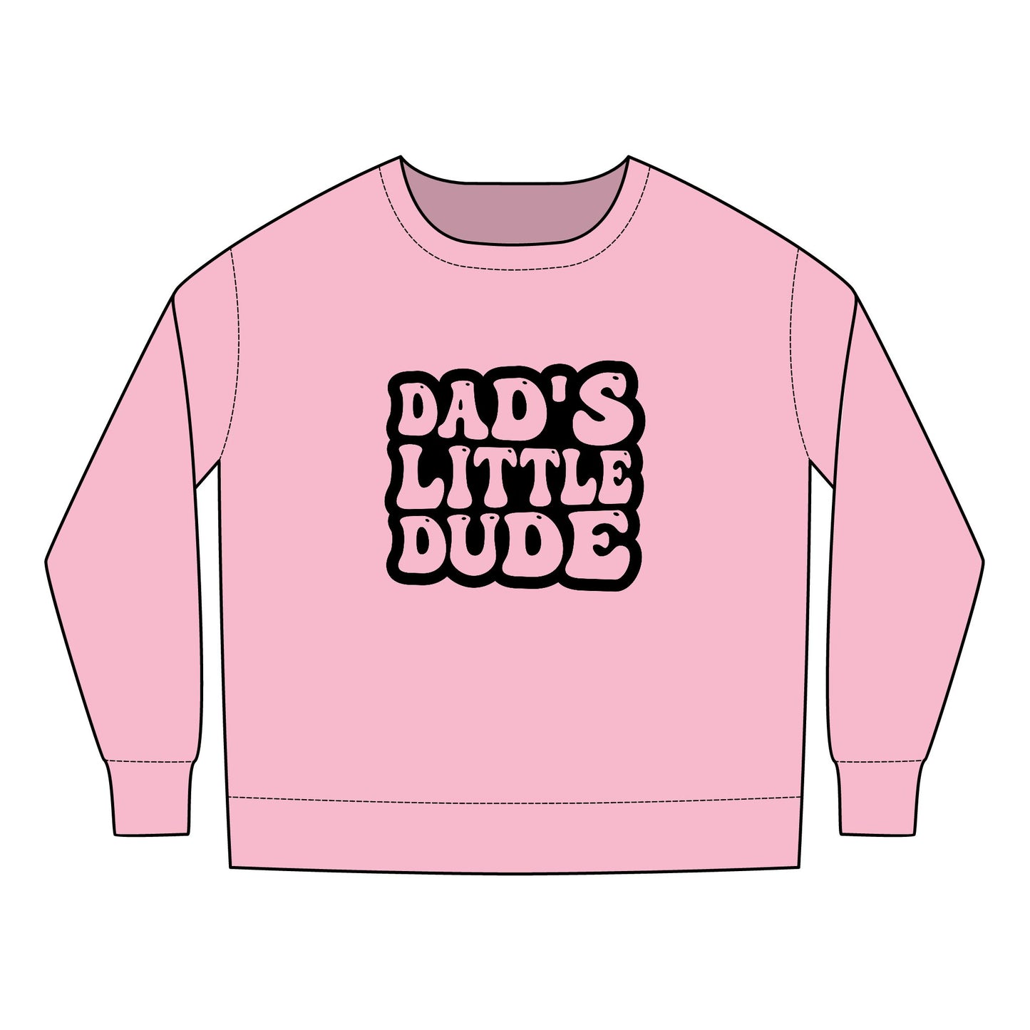 Toddler Sweatshirt - Cute Dad's Little Dude Sublimation Graphic