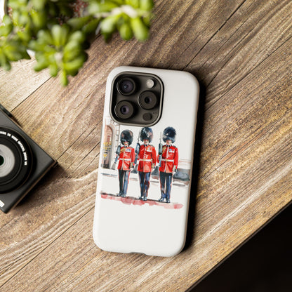 Phone Case with Royal Guard Design, Unique Cell Cover, London Souvenir, Tough Phone Case, Gift for Travelers, Stylish Street Photography