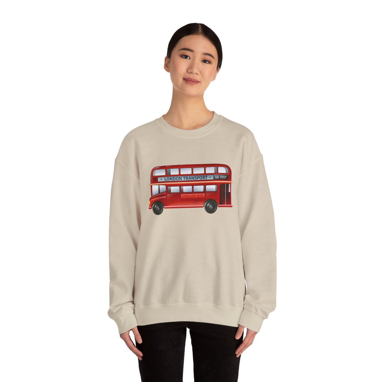 Unisex Heavy Blend™ Crewneck Sweatshirt - Hop On! The British Double-Decker Experience