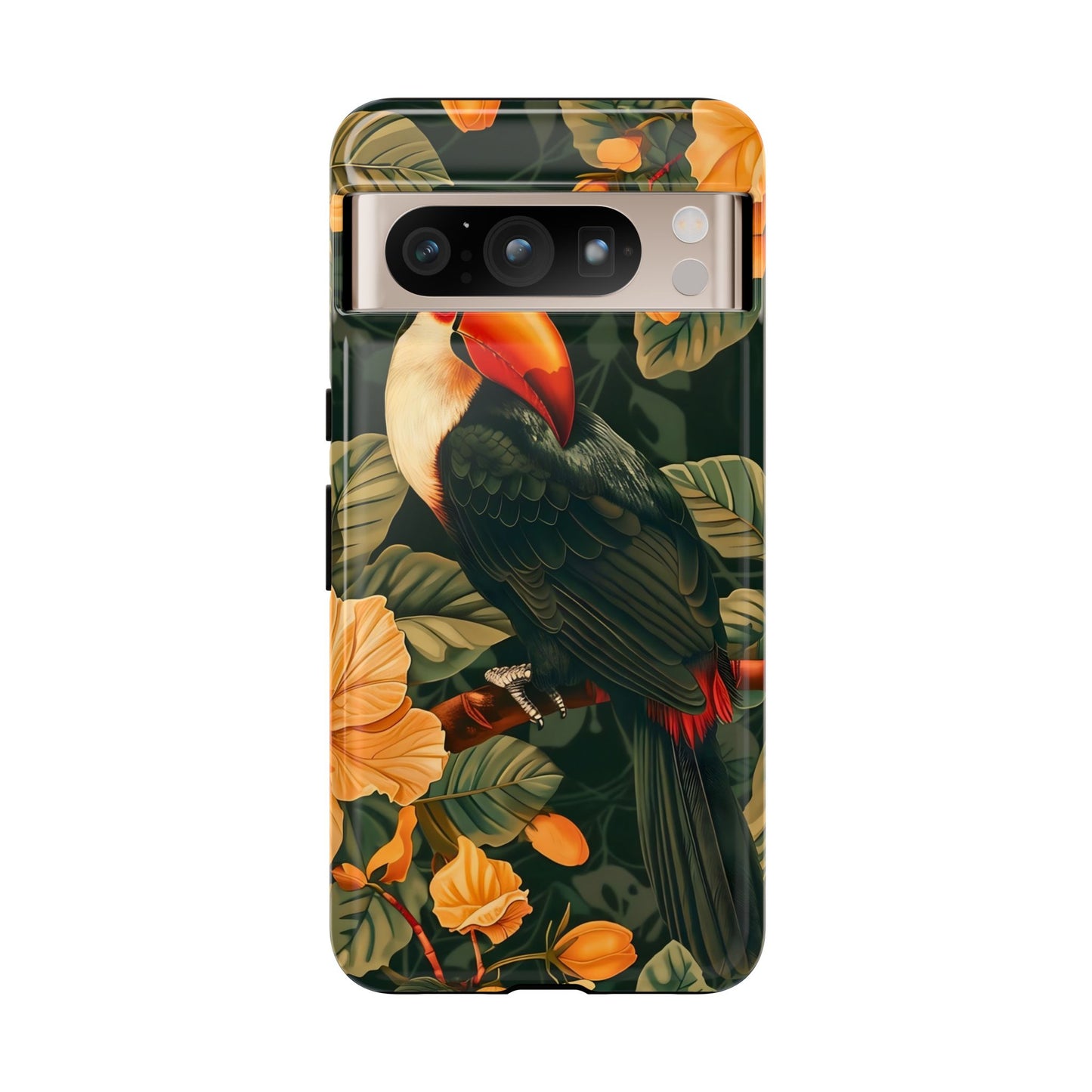 Tropical Toucan Phone Case, Exotic Bird Cover, Nature Lover Gift, Eco-Friendly Design, Customizable Tech Accessory