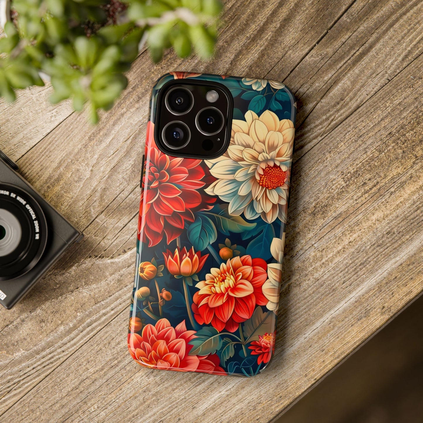 Floral Phone Case - Vibrant Tough Cases, Stylish Floral Cell Phone Cover, Gift for Her, Trendy Phone Accessory, Flower Design
