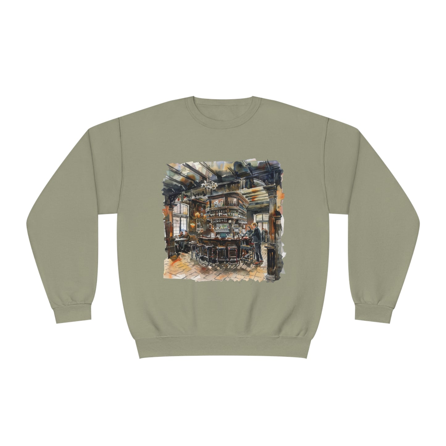 Unisex NuBlend® Crewneck Sweatshirt - Cozy British Pub