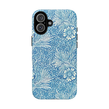 Stylish Phone Case, Tough Floral Phone Cover, Fashionable Tech Accessory, Gift for Her, Blue Flower Design