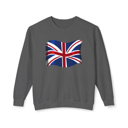Unisex Lightweight Crewneck Sweatshirt - Classic UK Flag