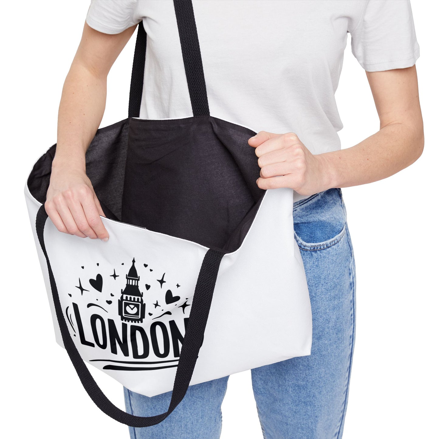London Weekender Tote Bag, Travel Bag, Beach Bag, Stylish Tote, Gift for Travelers, Weekend Getaway Essentials