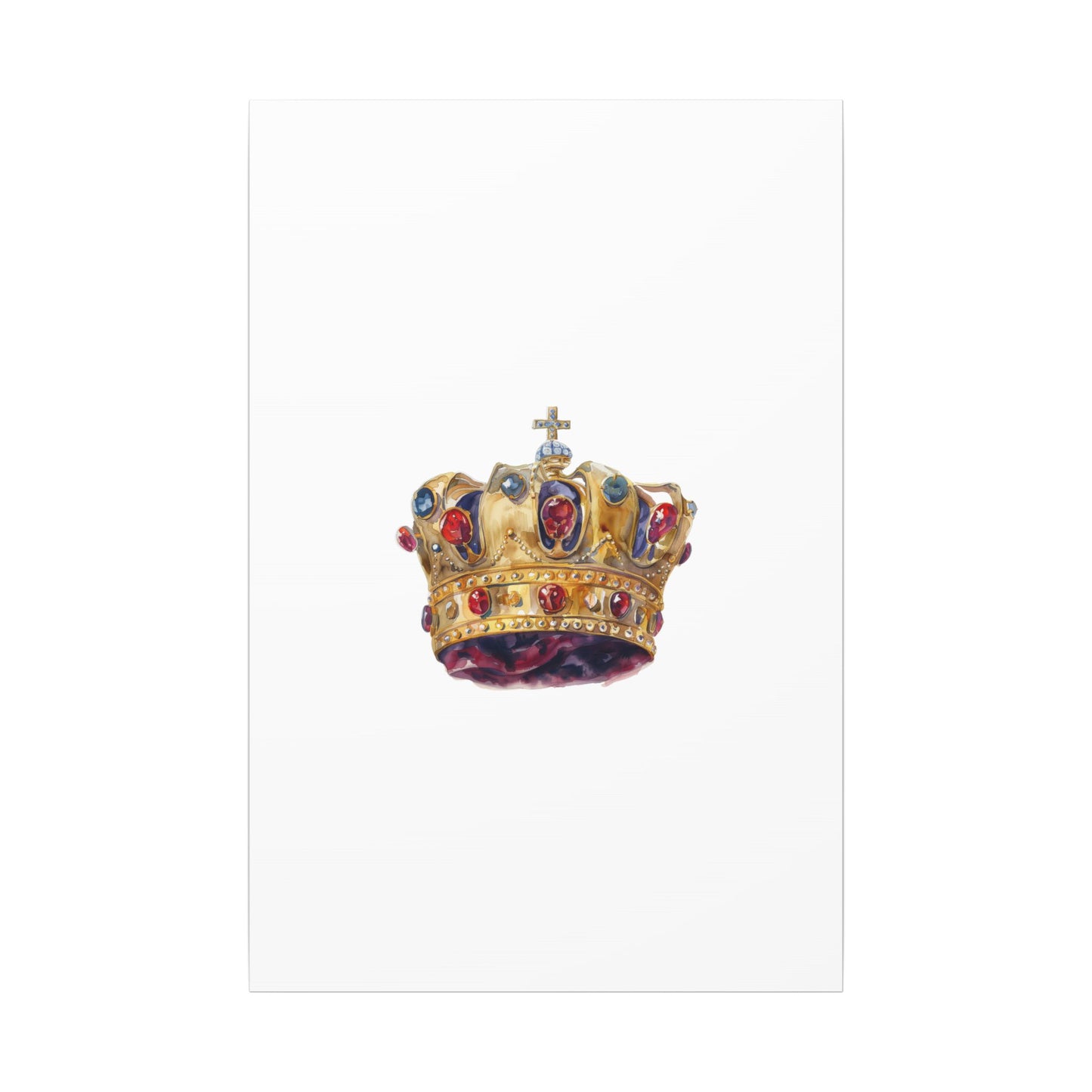 Crown Art Print, Royal Wall Decor, Matched for Home or Office, Gift for Art Lovers, Unique Royalty Artwork