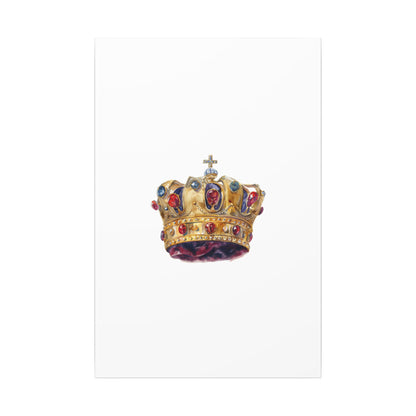Crown Art Print, Royal Wall Decor, Matched for Home or Office, Gift for Art Lovers, Unique Royalty Artwork